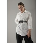 Ремень женский, XS-L, ширина 6 см, пряжка металл, цвет чёрный - фото 42865214