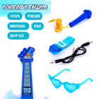 Игрушка музыкальная гитара «Играй и пой», с микрофоном, звуковые эффекты, цвет синий - Фото 4