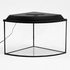 Аквариум «Сектор» угловой с крышкой, 70 л, 50×50×39,5/44.5 см, чёрный - Фото 2