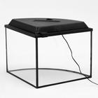 Аквариум «Сектор» угловой с крышкой, 70 л, 50×50×39,5/44.5 см, чёрный - Фото 3