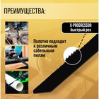Полотна универсальные для сабельной пилы ТУНДРА, Bimetal, 200/227 х 1.8-2.5 мм, 2 шт. - Фото 2