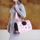 Сумка - переноска каркасная «Играющие котики», размер S, 37.5×17×22 см, розовая - Фото 9