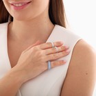 Кольцо «Агат голубой» 3мм, размер МИКС (фас 5шт) - Фото 3