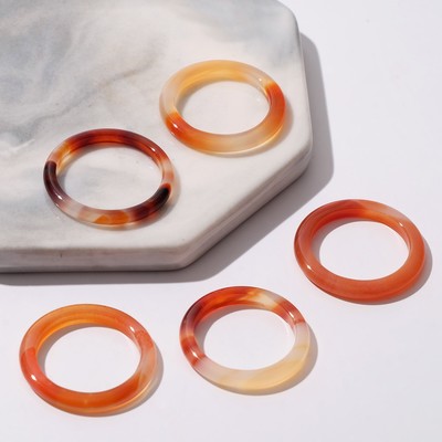 Кольцо «Агат» под сердолик 2-3мм, размер МИКС (фас 5шт)