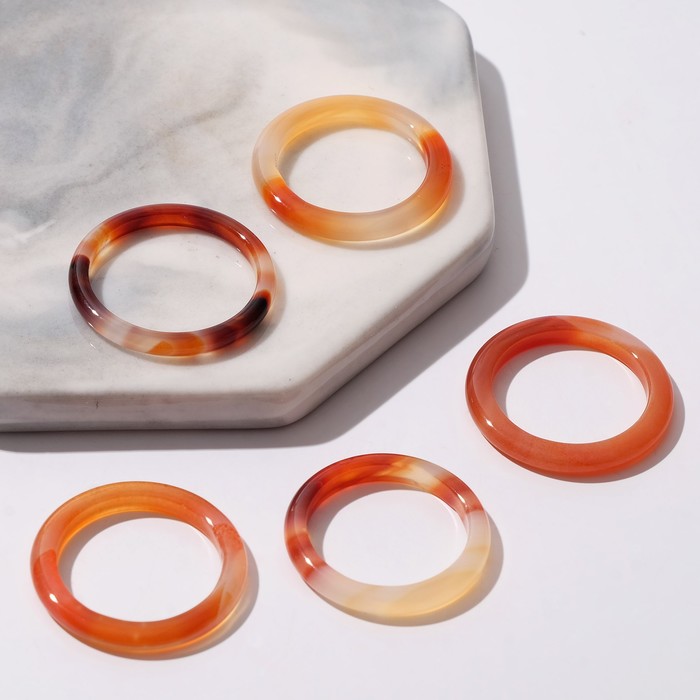 Кольцо «Агат» под сердолик 2-3мм, размер МИКС (фас 5шт) - Фото 1