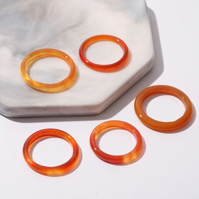 Кольцо «Агат» под сердолик, тёмный, 3мм, размер МИКС (фас 5шт)