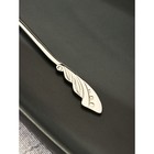 Ложка десертная из нержавеющей стали Magistro «Перо», длина 12.5 см, серебристая - Фото 3