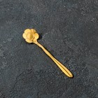 Ложка десертная Magistro «Цветок», длина 12,5 см, витая, цвет золото, - Фото 1
