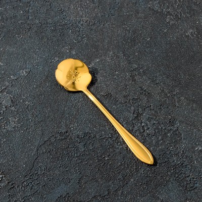 Ложка десертная Magistro «Цветок», длина 12,5 см, цвет золото