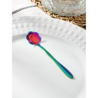 Ложка десертная Magistro «Цветок», длина 12,5 см, витая, цвет хамелеон - фото 16342514