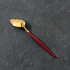 Ложка столовая Magistro «Блинк», длина 22 см, на подвесе, цвет золотой, красная ручка - Фото 2