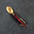 Ложка столовая Magistro «Блинк», длина 22 см, на подвесе, цвет золотой, красная ручка - Фото 3