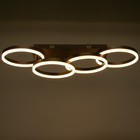 Люстра с ПДУ 1502/4 LED 160 Вт 3000-6000К диммер кофе 98×30×17 см BayerLux - фото 35185770