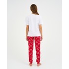 Пижама новогодняя женская (футболка и брюки) KAFTAN "Love", цвет белый/красный, размер 40-42 - Фото 6