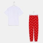 Пижама новогодняя женская (футболка и брюки) KAFTAN "Love", цвет белый/красный, размер 40-42 - Фото 11