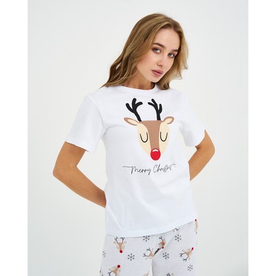 Пижама женская (футболка и брюки) KAFTAN «Deers» размер 48-50