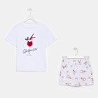 Пижама новогодняя женская (футболка и шорты) KAFTAN "Glintwinter", цвет белый, размер 48-50 - Фото 8