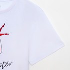 Пижама новогодняя женская (футболка и шорты) KAFTAN "Glintwinter", цвет белый, размер 48-50 - Фото 10