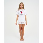 Пижама новогодняя женская (футболка и шорты) KAFTAN "Glintwinter", цвет белый, размер 48-50 - Фото 5