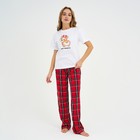 Пижама новогодняя женская (футболка и брюки) KAFTAN «Корги», размер 40-42 - фото 3679959