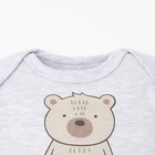 Боди с длинным рукавом Крошка Я «Мишка», рост 80-86 см, цвет серый - фото 26312095