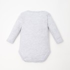 Боди с длинным рукавом Крошка Я «Мишка», рост 80-86 см, цвет серый - фото 26312100