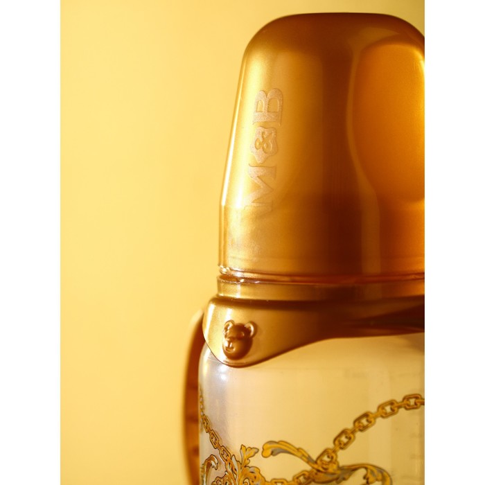 Бутылочка для кормления «Little lady», классическое горло, с ручками, 250 мл., от 3 мес., Золотая коллекция - фото 1900002984