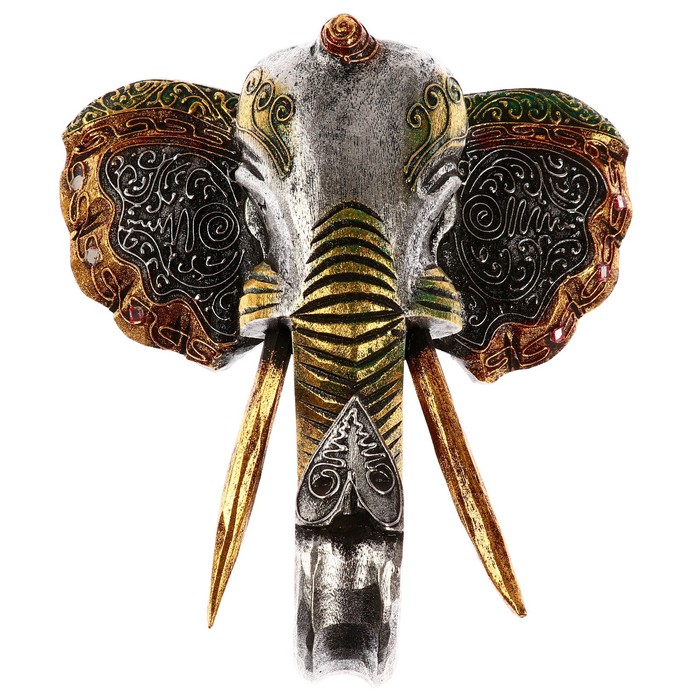 УЦЕНКА Панно настенное "Голова слона" 27х12х30 см - Фото 1