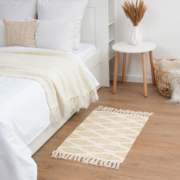 Коврик «Этель. Перья», 60×90 см, хлопок 50% - Фото 1