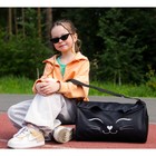 Сумка детская спортивная для девочки на молнии, наружный карман, цвет чёрный - Фото 2