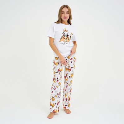 Пижама женская (футболка и брюки) KAFTAN "Тигры" размер 44-46