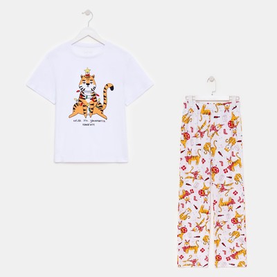 Пижама женская (футболка и брюки) KAFTAN "Тигры" размер 52-54