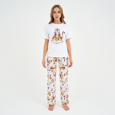 Пижама женская (футболка и брюки) KAFTAN "Тигры" размер 52-54
