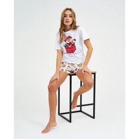 Пижама женская новогодняя (футболка, шорты) KAFTAN «Тигры», размер 40-42  (артикул 7291348)  большой выбор товаров оптом и в розницу по низким ценам с доставкой
