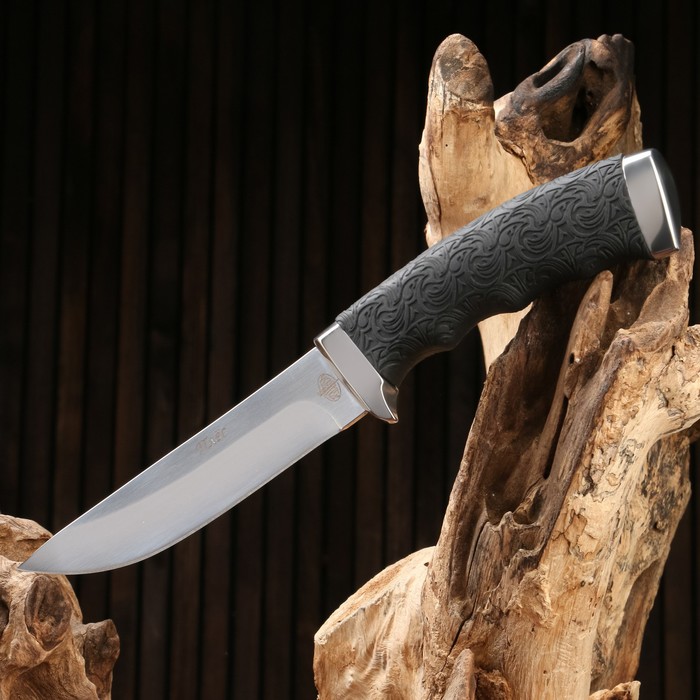 Нож охотничий "Плёс" сталь - 95х18. рукоять - сталь / резина, 25 см - фото 1905873420