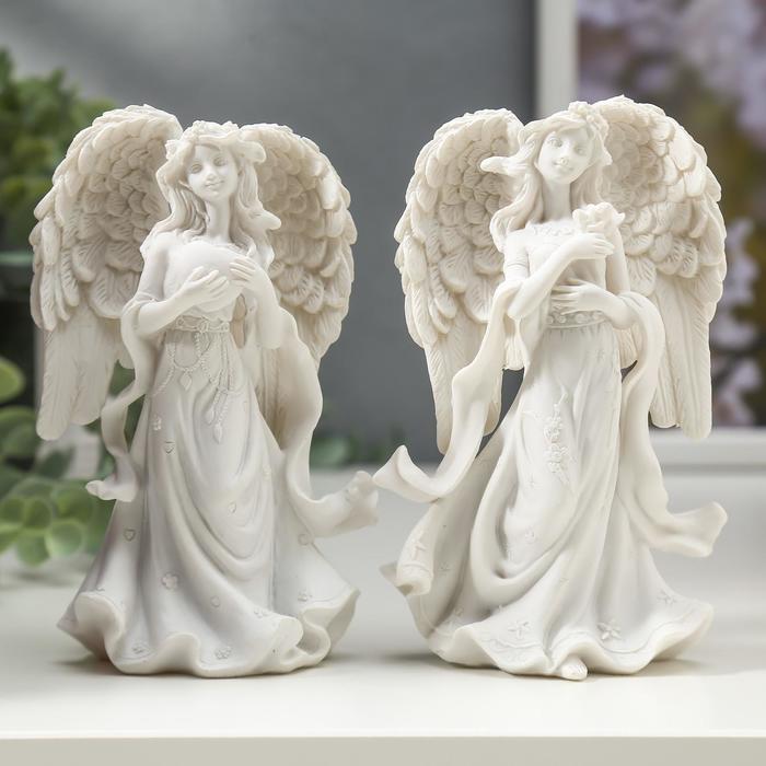 Фигурка полистоун «Ангел-девушка воздушная», 12.5×7.5×5 см, МИКС - Фото 1
