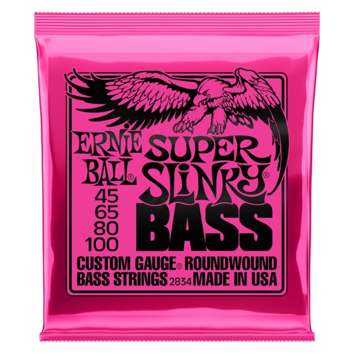 Струны для бас-гитары ERNIE BALL 2834 Nickel Wound Bass Super Slinky (45-65-80-100) - Фото 1