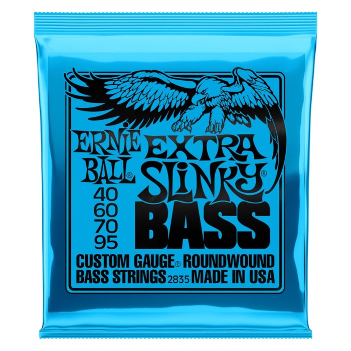 Струны для бас-гитары ERNIE BALL 2835 Nickel Wound Bass Extra Slinky (40-60-70-95) - Фото 1