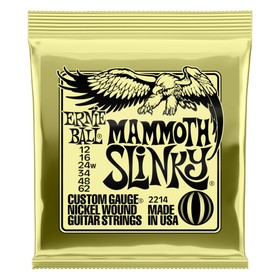 Струны для электрогитары ERNIE BALL 2214 Nickel Wound Mammoth 12-62 (wound G)