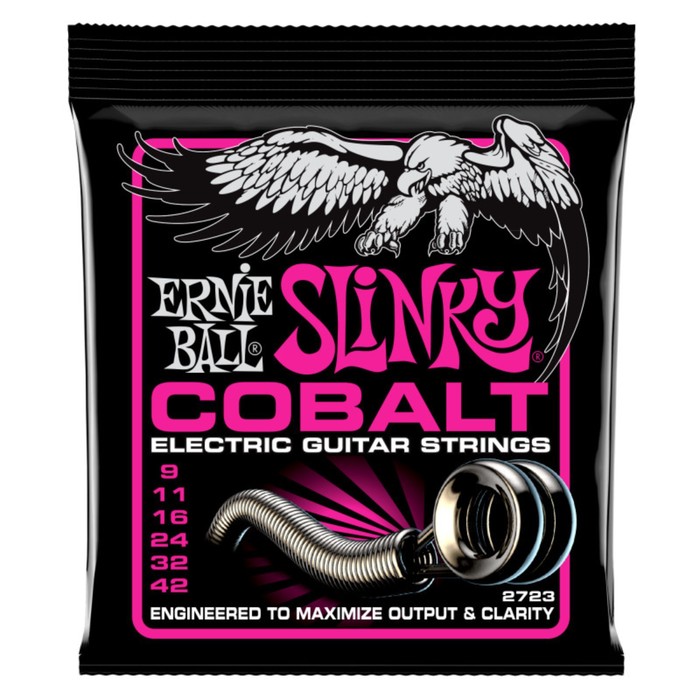 Струны для электрогитары ERNIE BALL 2723 Cobalt Super Slinky (9-11-16-24-32-42) - Фото 1