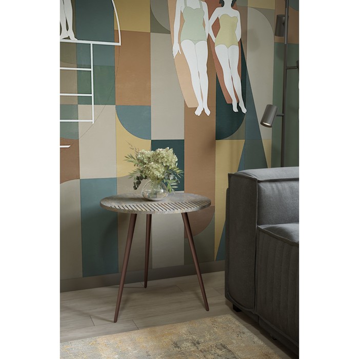 Стол журнальный «Рикон Страйп», 550 × 550 × 550 мм, цвет гранж - Фото 1