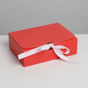 Коробка подарочная складная, упаковка, «Красная», 16,5 х 12,5 х 5 см