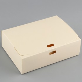 Коробка подарочная складная, упаковка, «Бежевая», 16,5 х 12,5 х 5 см, БЕЗ ЛЕНТЫ