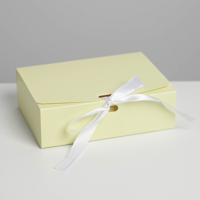 Коробка подарочная складная, упаковка, «Желтая», 16,5 х 12,5 х 5 см