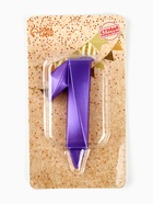 Свеча в торт «Грань», цифра 1, фиолетовый металлик, 6.5 см - Фото 3