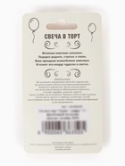 Свеча в торт «Грань», цифра 1, фиолетовый металлик, 6.5 см - Фото 7