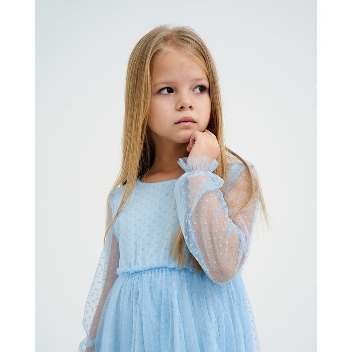 Платье для девочки KAFTAN, размер 30 (98-104 см), цвет голубой - фото 1907321732