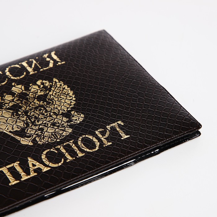 Обложка для паспорта, цвет коричневый - фото 1908782552