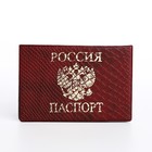 Обложка для паспорта, цвет красный - фото 9446389