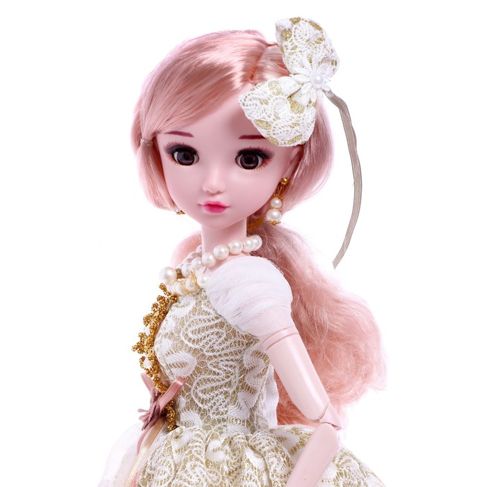 Кукла интерактивная шарнирная «Оля» в платье, с пультом - фото 1880802761